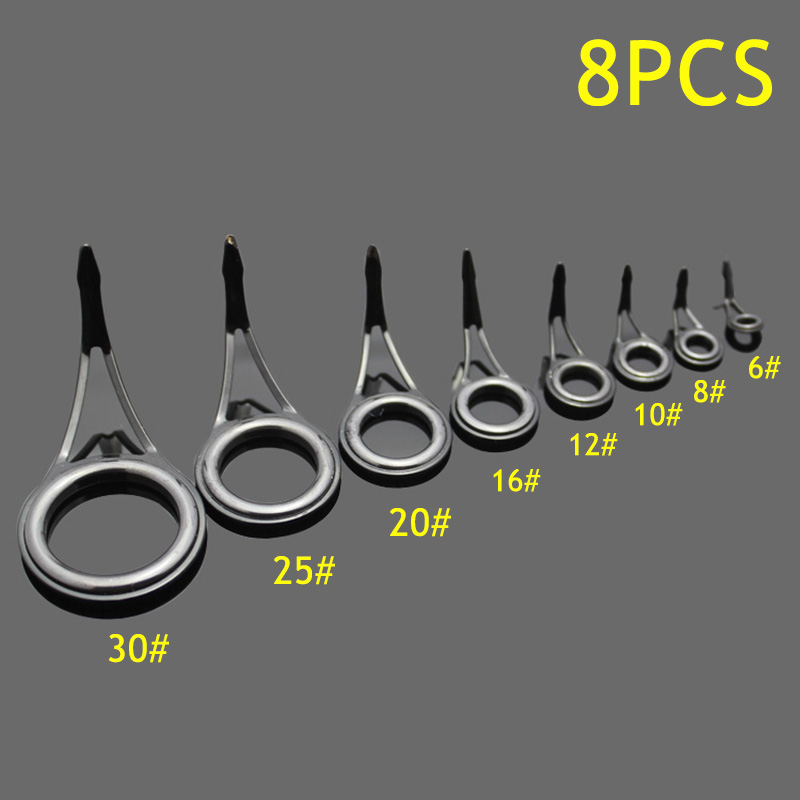 8 pezzi di anelli guida per ca - Fishing Rod Guide Replacement recensione e prezzo